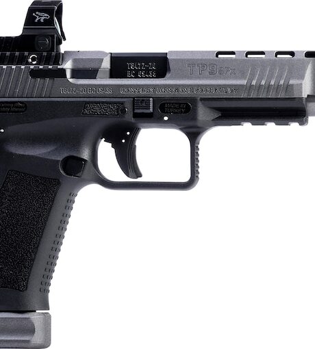 Canik TP9SFx 9mm Luger Pistol 5.2" Barrel 20+1 Round Tungsten Slide Black Grip Black Frame Red Dot Sight