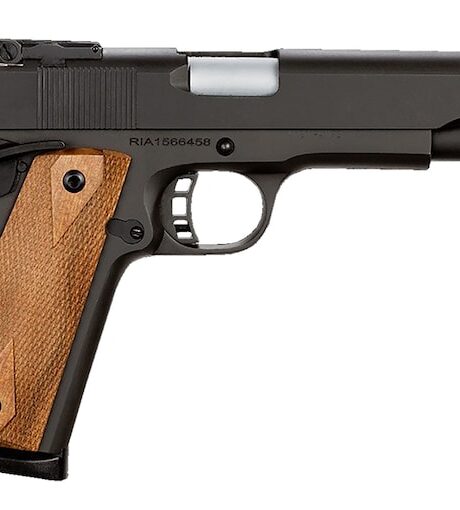 Armscor Rock Island Pro Ultra Match 1911 45 ACP Pistol 5" Barrel 8+1 Round Black Parkerized Slide Wood Grip Black Parkerized Frame