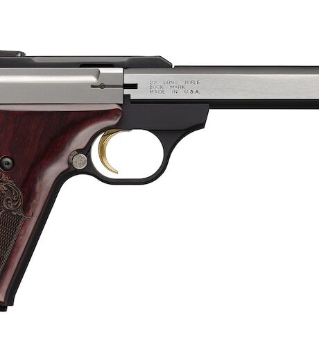 Browning Buck Mark Medallion 22LR Pistol 5.5" Barrel 10+1 Round Stainless Slide Rosewood Grip Matte Black Frame