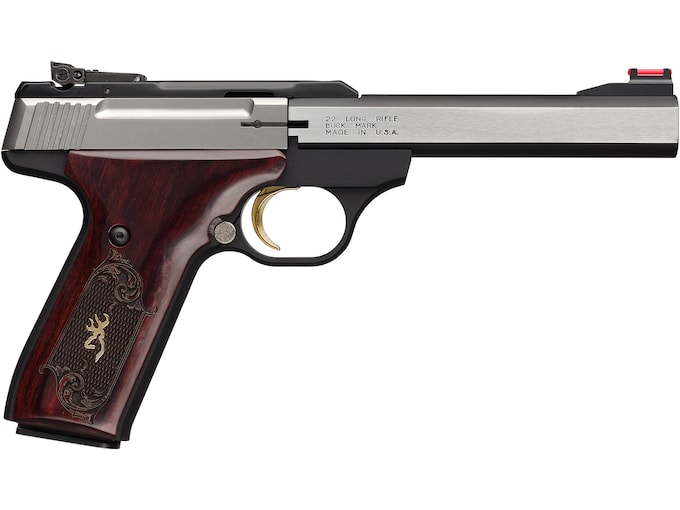 Browning Buck Mark Medallion 22LR Pistol 5.5" Barrel 10+1 Round Stainless Slide Rosewood Grip Matte Black Frame