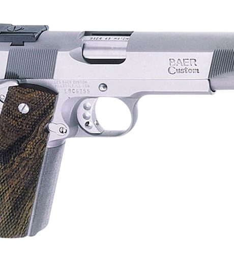 Les Baer Custom 1911 Concept V 45 ACP Pistol 5" Barrel 8+1 Round Stainless Slide Rosewood Grip Stainless Frame
