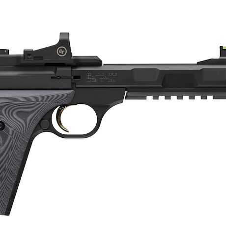 Browning Buck Mark Contour Pro 22LR Pistol 5.9" Threaded Barrel 10+1 Round Black Slide Gray/Black Grip Black Frame