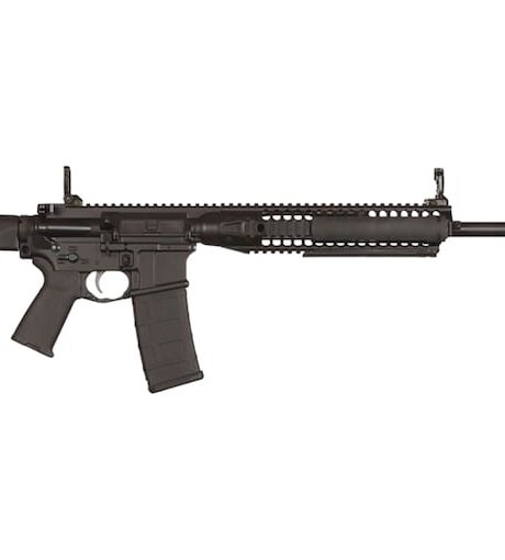 LWRC IC-A2 Semi Automatic Rifle 5.56x45mm NATO 16.1" Black Threaded Barrel Black Frame Black Adjustable Stock