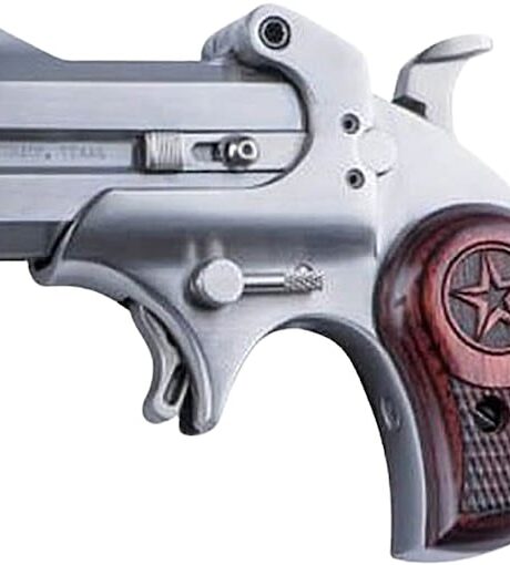 Bond Arms Mini  45 Colt (Long Colt) Over Under Pistol 2.5" Barrel 2 Round Rosewood Grip Satin Steel Frame