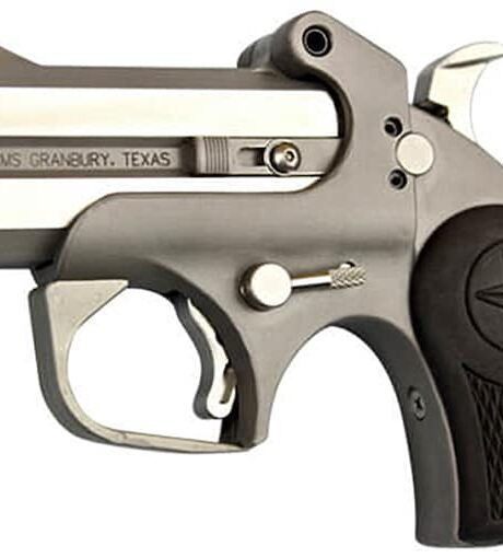 Bond Arms Rough N Rowdy 45 Colt (Long Colt) Over Under Pistol 3" Barrel 2 Round Black Grip Bead Blasted Satin Gray Frame
