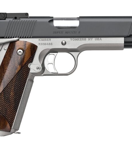 Kimber Super Match 45 ACP Pistol 5" Barrel 8+1 Round Black Slide Rosewood Grip Stainless Frame