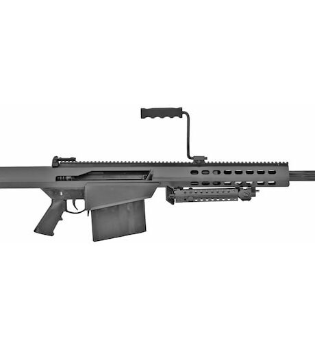 Barrett 82CQ Semi Automatic Rifle 50 BMG 20" Fluted Matte Threaded Barrel Black Frame Black Pistol Grip