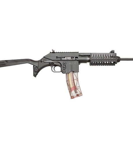 Kel-Tec SU22C Semi Automatic Rifle 22 Long Rifle 16" Blued Threaded Barrel Matte Black Frame Black Folding Stock