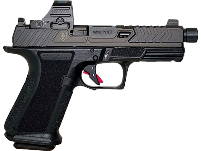 Shadow Systems War Poet MR920 9mm Luger Pistol 4.5" Threaded Barrel 15+1 Round Black Holosun Red Dot Sight