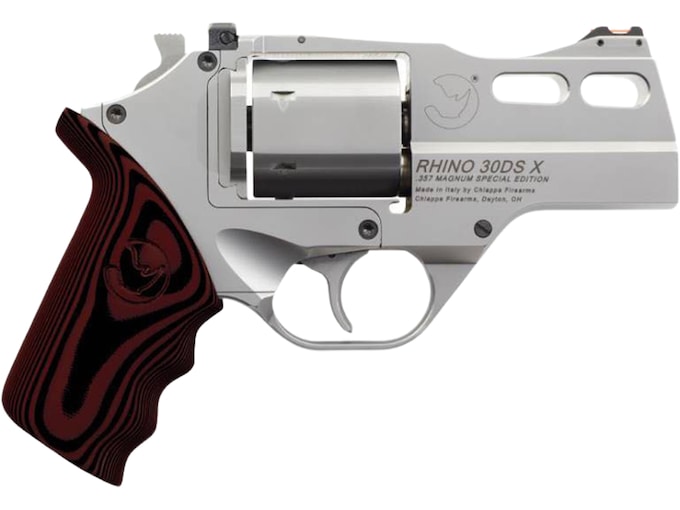 Chiappa Rhino 30DS X 357 Magnum Revolver 3" Stainless Barrel 6 Round Brown Grip