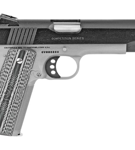 Colt 1911 Competition Plus 45 ACP Pistol 5" Barrel 8+1 Round Black Slide Black/Gray Grip Stainless Frame