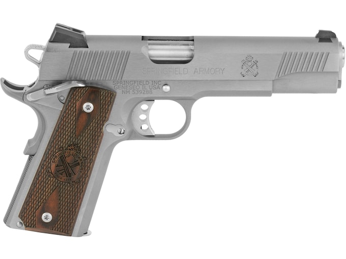 Springfield Armory 1911 Loaded California Compliant 45 ACP Pistol 5" Barrel 7+1 Round Stainless Slide Cocobolo Grip Stainless Frame
