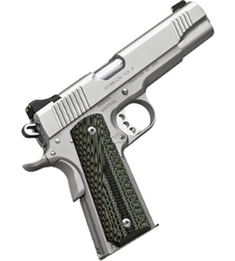 Kimber Stainless TLE II 45 ACP Pistol 5" Barrel 7+1 Round Satin Slide Green/Black Grip Satin Frame