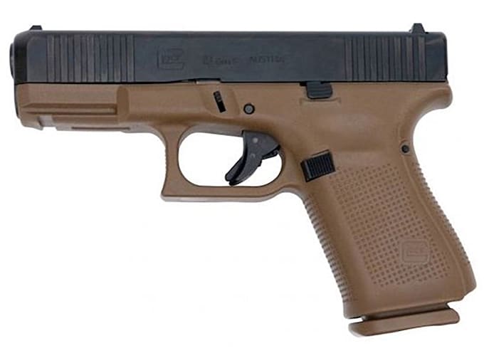Glock 19 Gen 5 Lipsey's Exclusive 9mm Luger Pistol 4" Barrel 15+1 Round Black Slide Flat Dark Earth Grip Flat Dark Earth Frame
