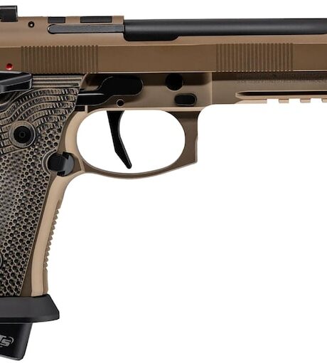 Beretta 92XI SAO Sabbia 9mm Luger Pistol 5.1" Threaded Barrel 22+1 Round Flat Dark Earth Cerakote Slide Black/Tan Grip Anodized Frame