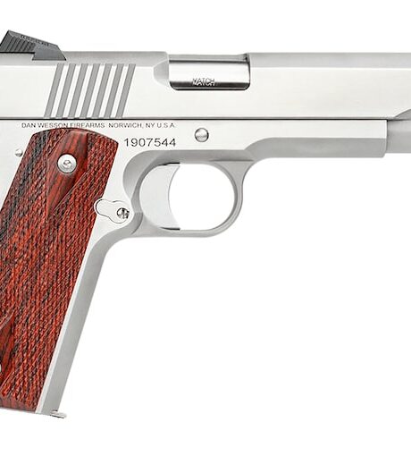 Dan Wesson Razorback 10mm Auto Pistol 5" Barrel 8+1 Round Brushed Stainless Steel Slide Cocobolo Grip Stainless Steel Frame