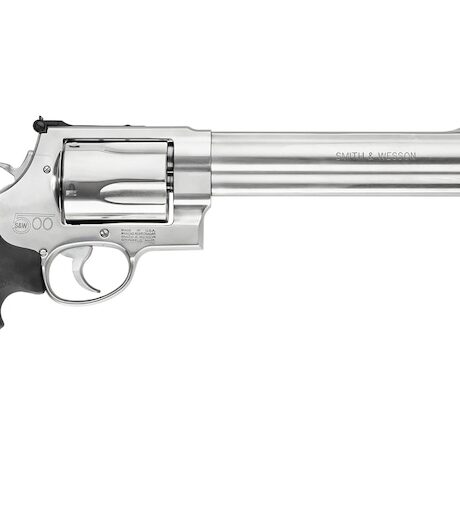 Smith & Wesson Model 500 500 S&W Magnum Revolver 8.38" Stainless Barrel 5 Round Black Grip Compensated