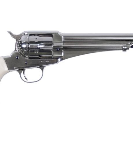 Uberti 1875 Outlaws & Lawmen "Frank" 45 Colt (Long Colt) Revolver 7.5" Nickel Barrel 6 Round Ivory Grip