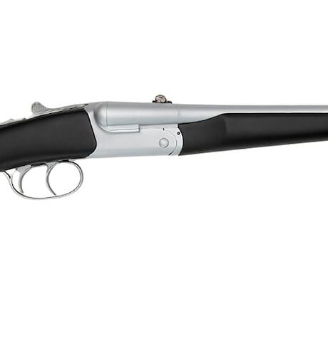Pedersoli Howdah Alaskan 45 Colt (Long Colt) Side by Side Pistol 10.25" Barrel 2 Round Black Grip Stainless Frame