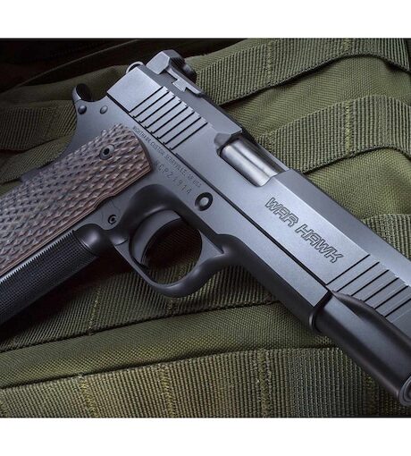 Nighthawk Custom War Hawk 9mm Luger Pistol 5" Barrel 10+1 Round Black Nitride Slide Brown Grip Black Nitride Frame