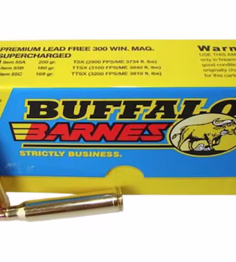 Buffalo Bore Supercharged 300 Winchester Magnum Ammo 180 Grain Barnes TTSX Polymer Tipped Spitzer Lead Free Box of 20