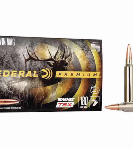 Federal Premium 300 Winchester Magnum Ammo 180 Grain Barnes Triple-Shock X Solid Hollow Point Lead Free