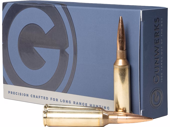 Gunwerks Long Range Hunting 300 Winchester Magnum Ammo 215 Grain Berger Hybrid Hollow Point Box of 20