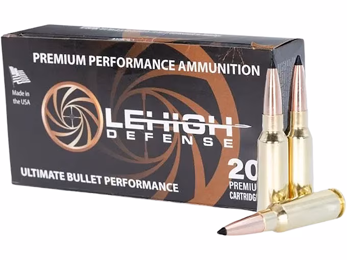 Lehigh Defense Tipped Controlled Chaos 6.5 Grendel Ammo 120 Grain Polymer Tip Lead Free Box of 20